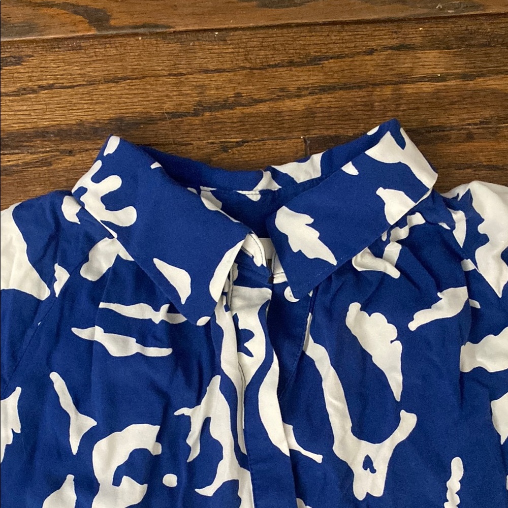 H &M Blue and White tiered Dress - Picture 3 of 8